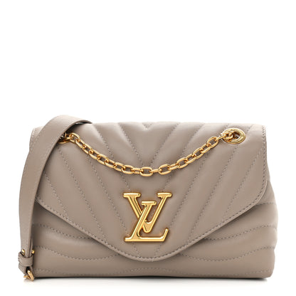 Louis Vuitton Calfskin LV New Wave Chain Bag Taupe 2 of 9