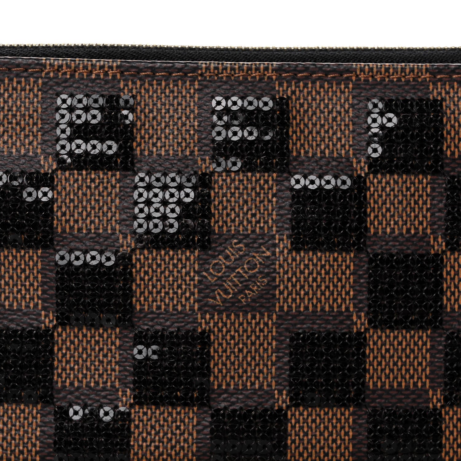Louis Vuitton Damier Paillettes Mini Pochette Accessories Black 8 of 11