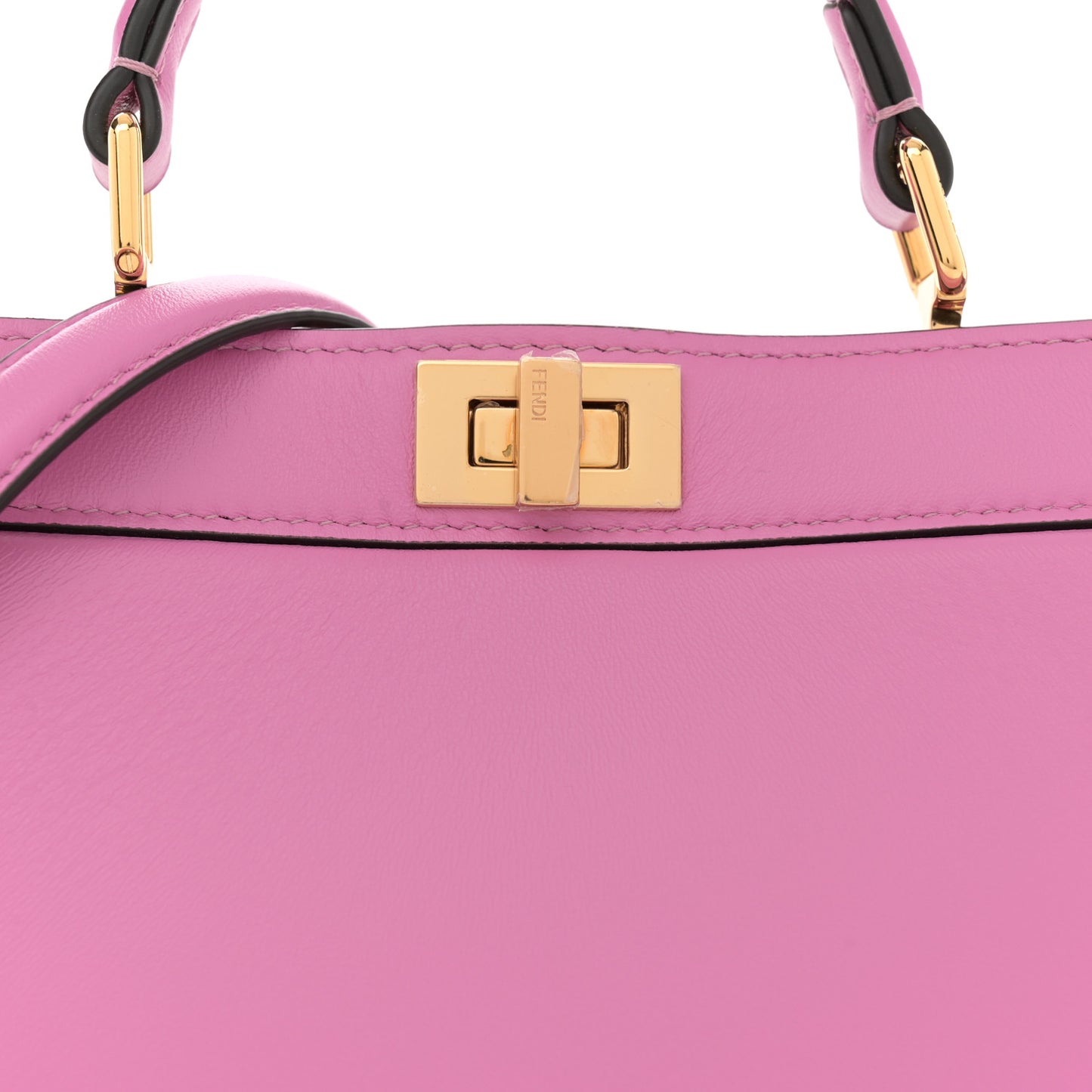 Shiny Nappa Petite Peekaboo I SEE U Satchel Rosa