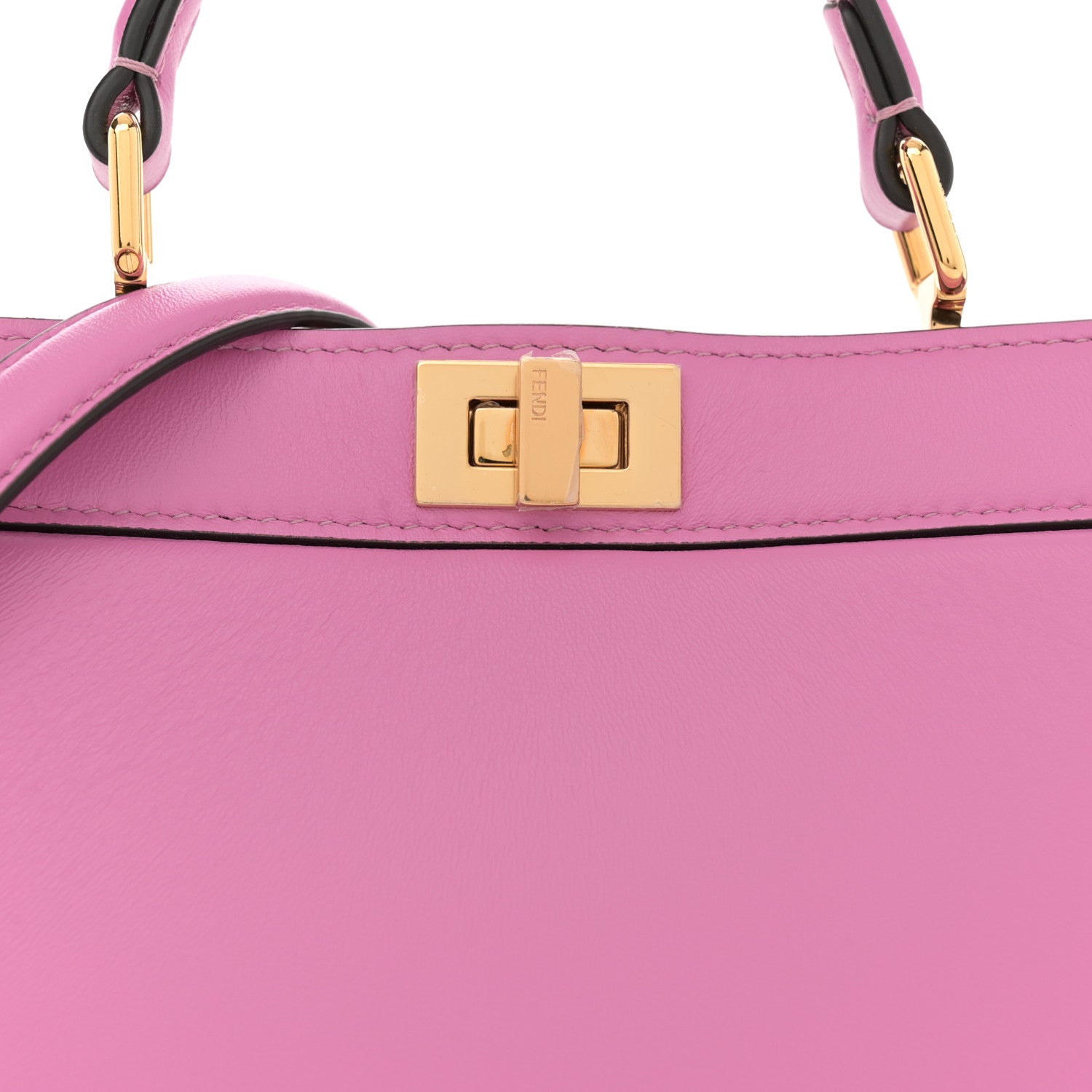 Fendi Shiny Nappa Petite Peekaboo I SEE U Satchel Rosa 8 of 11