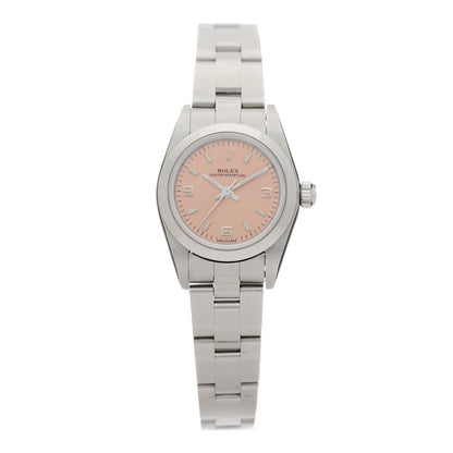 Rolex Stainless Steel 24mm Oyster Perpetual Watch Pink 76080 1 of 4