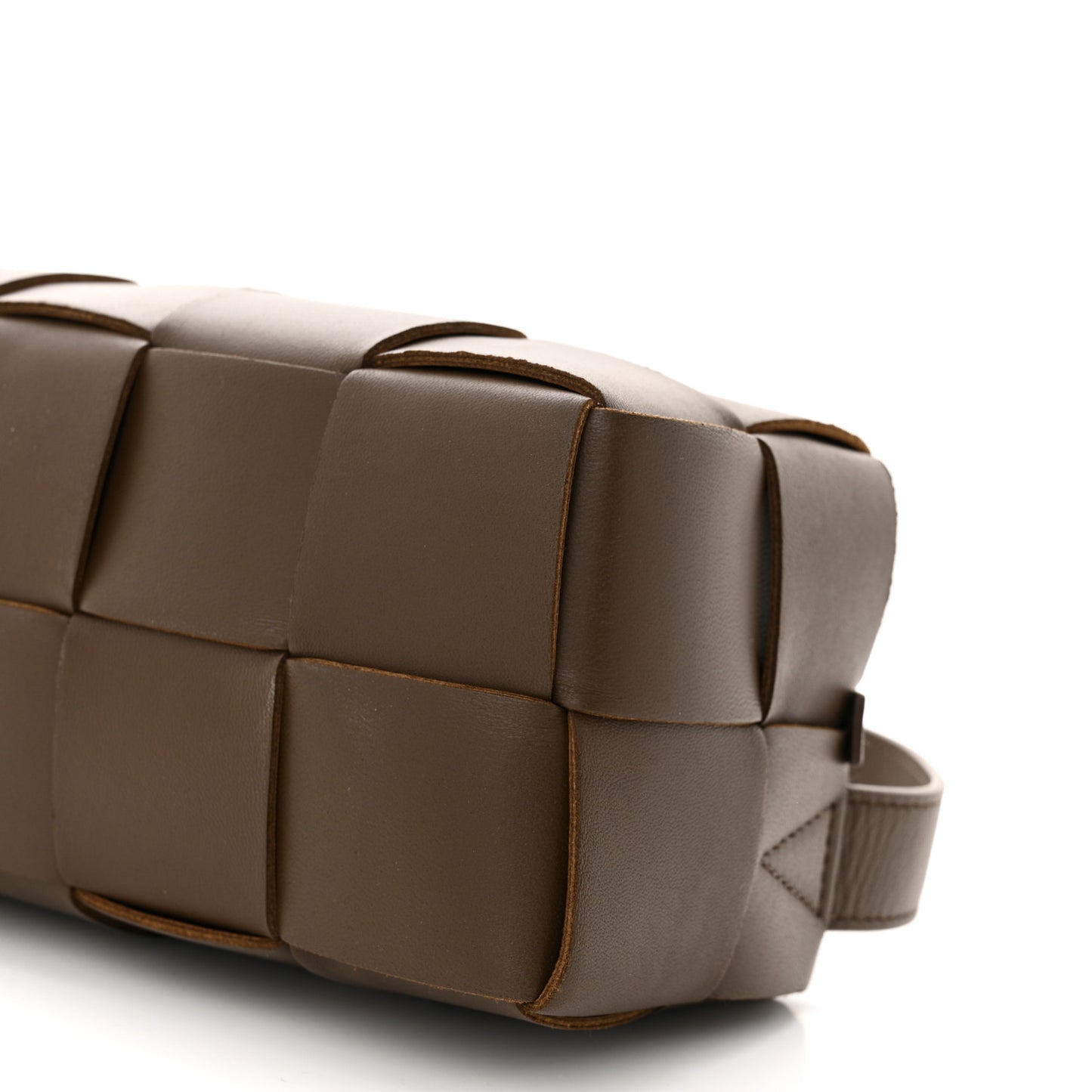 Lambskin Maxi Intrecciato Small Brick Cassette Bag Light Brown