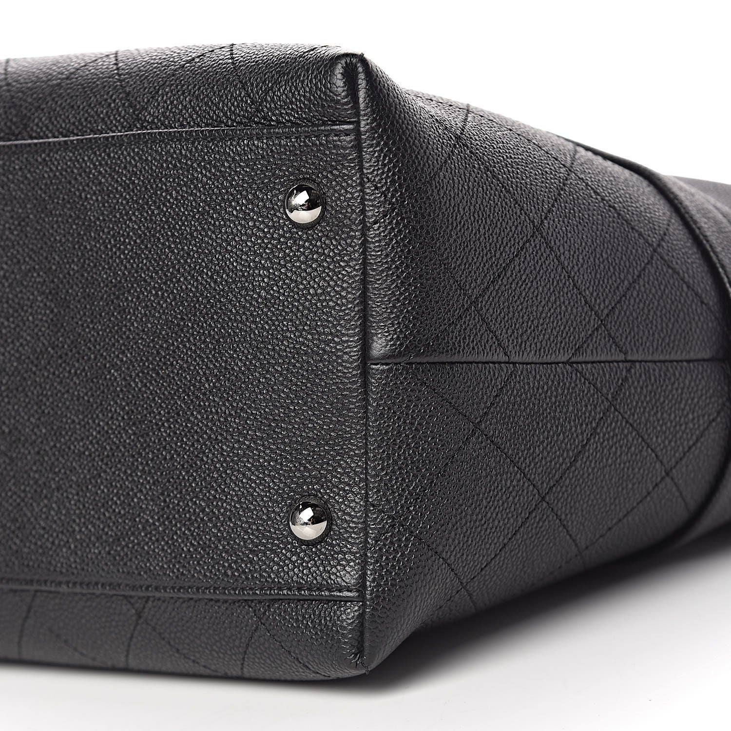 Chanel Crumpled Grained Calfskin Zip and Carry Shopping Tote Black 9 of 11