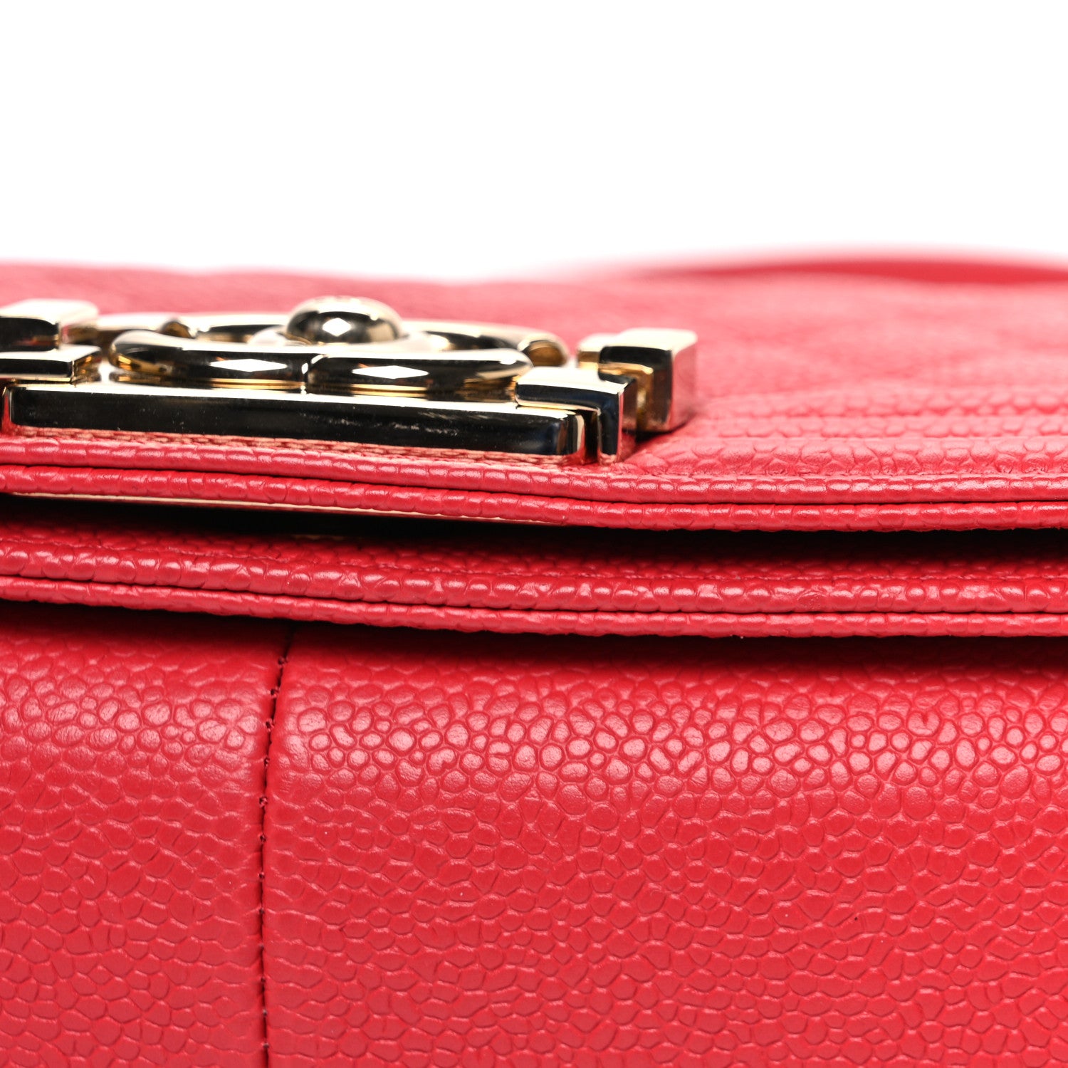 Chanel Caviar Quilted Medium Boy Flap Red 11 of 11