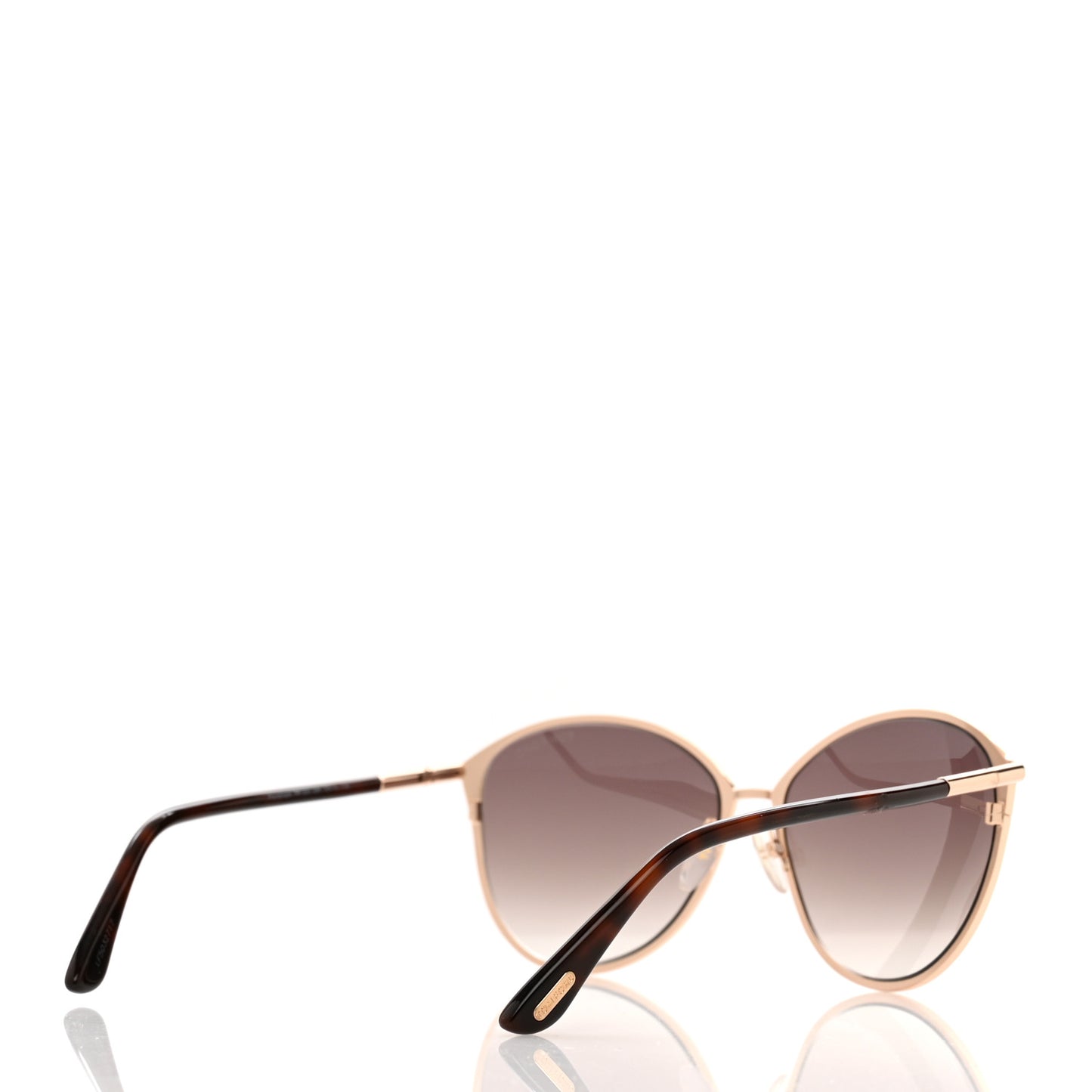 Metal Penelope Vintage Round Sunglasses TF320 Brown