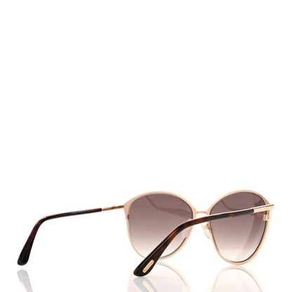 Tom Ford Metal Penelope Vintage Round Sunglasses TF320 Brown 4 of 7