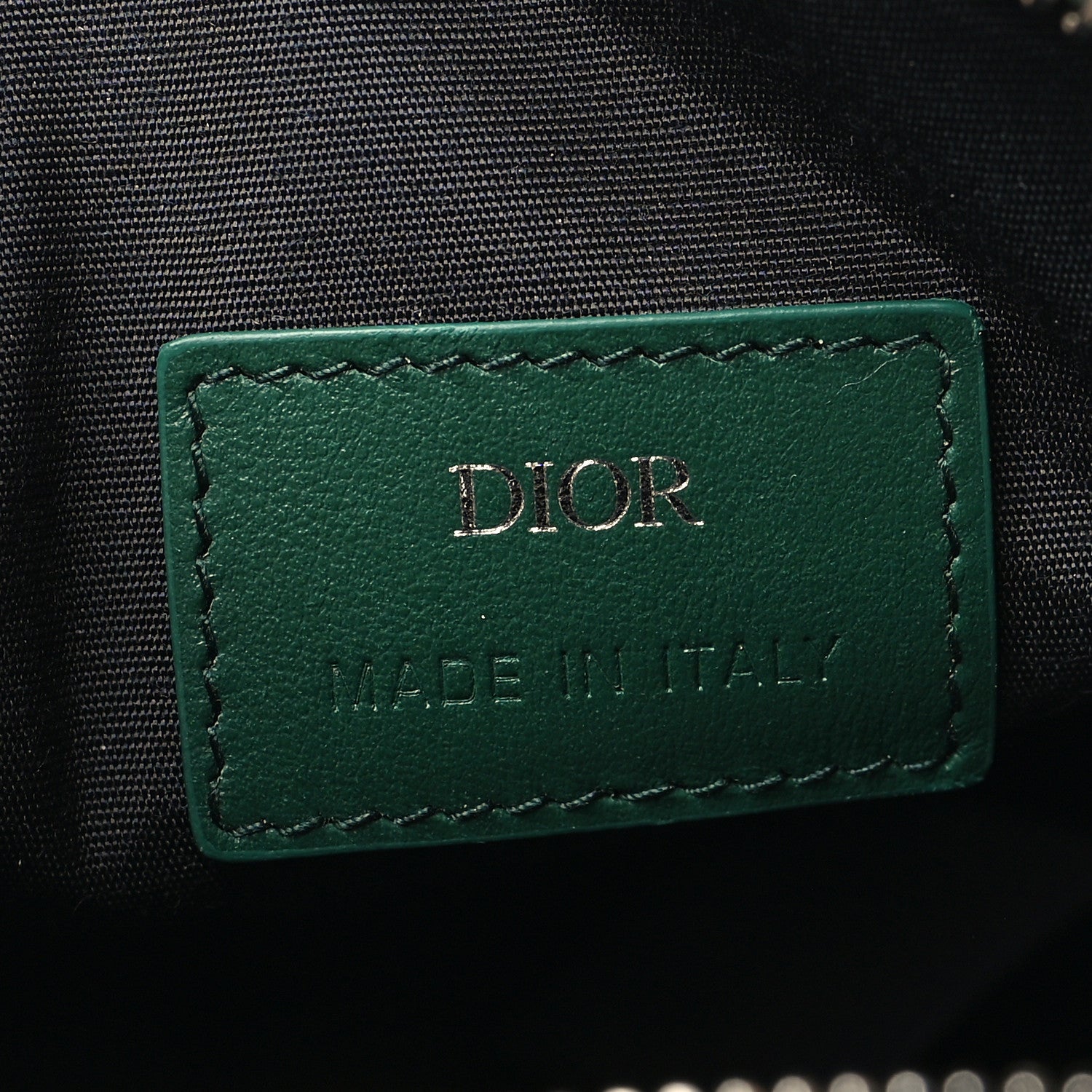 Christian Dior Calfskin Oblique Galaxy Perforated World Tour Messenger Pouch Green White 6 of 10