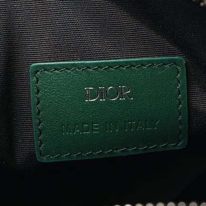 Christian Dior Calfskin Oblique Galaxy Perforated World Tour Messenger Pouch Green White 6 of 10