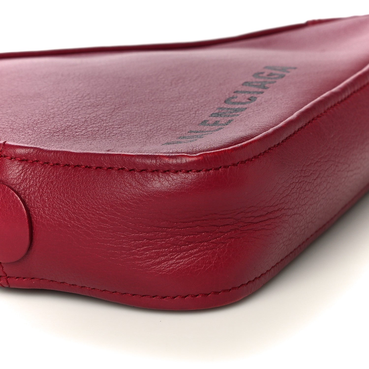 Balenciaga Shiny Day Calfskin M Triangle Pouch Rouge Grenat 8 of 13