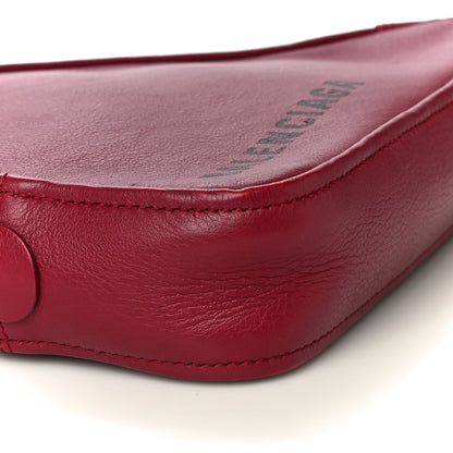 Balenciaga Shiny Day Calfskin M Triangle Pouch Rouge Grenat 8 of 13
