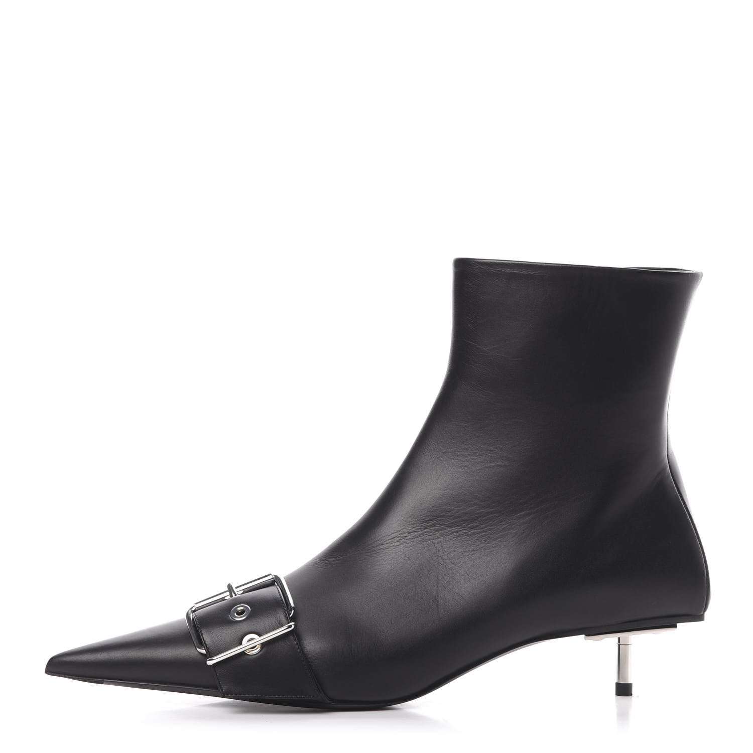 Balenciaga Shiny Calfskin 40mm Belt Booties 38.5 Black 1 of 11