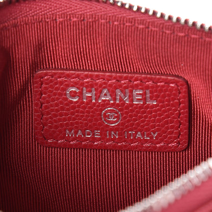 Chanel Caviar Quilted Small Cosmetic Case Red 6 of 8