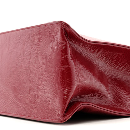 Chanel Shiny Aged Calfskin Shopping Bag Red 10 of 15