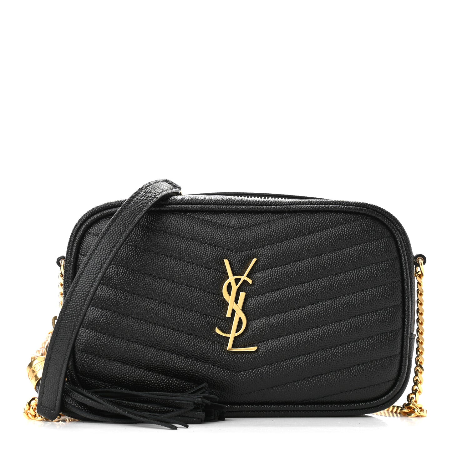 Grain De Poudre Matelasse Monogram Mini Lou Camera Bag Black