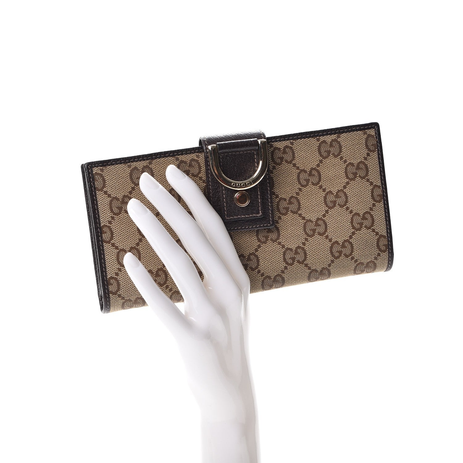 Gucci Monogram Abbey Continental Wallet Dark Brown 2 of 10