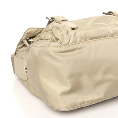Prada Re-Nylon Vela Saffiano Pocket Double Buckle Messenger Shoulder Bag Deserto 9 of 11