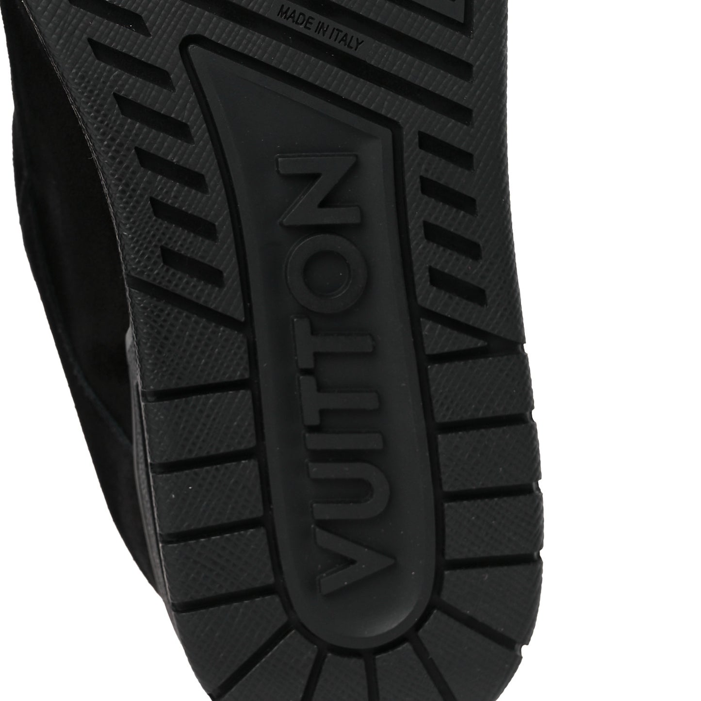 Suede Mens LV Trainer Sneakers 9 Black