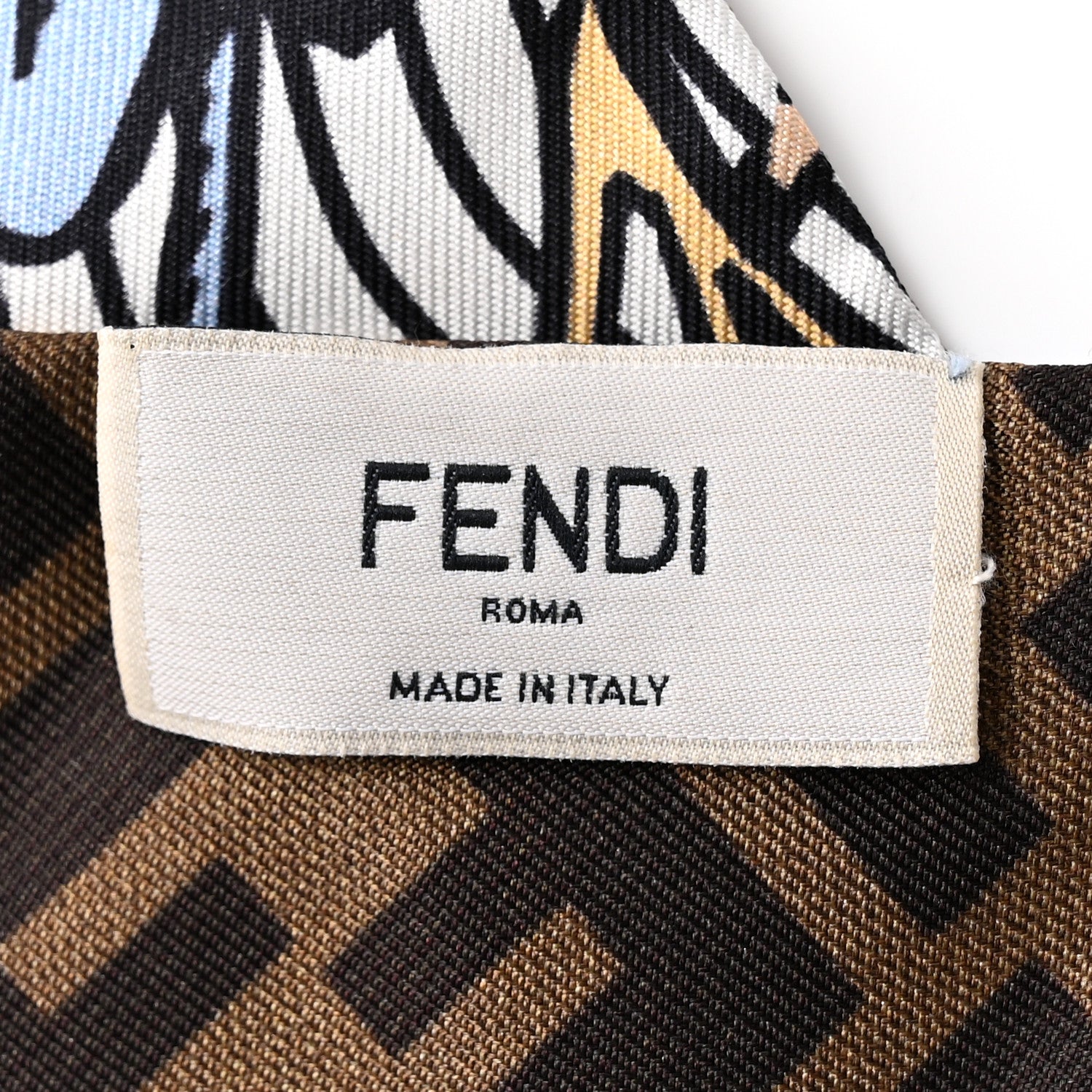Fendi X JOSHUA VIDES Silk FF Floral Wrappy Scarf Multicolor 3 of 4