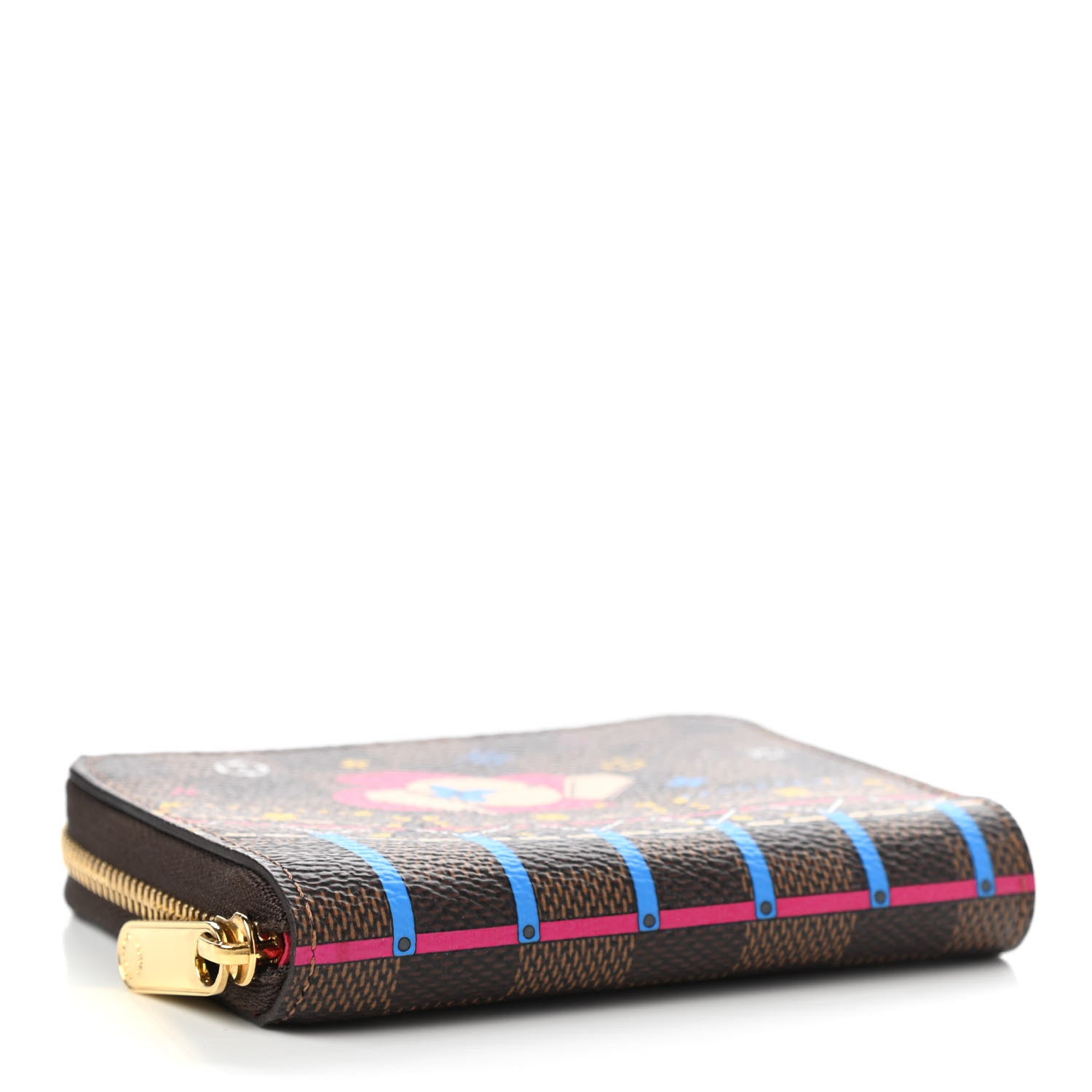 Louis Vuitton Damier Ebene 2020 Christmas Animation Roller Coaster Zippy Coin Purse Pivoine 4 of 7