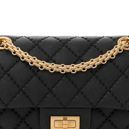 Chanel Calfskin Double Stitch 2.55 Reissue 224 Flap Black 8 of 10
