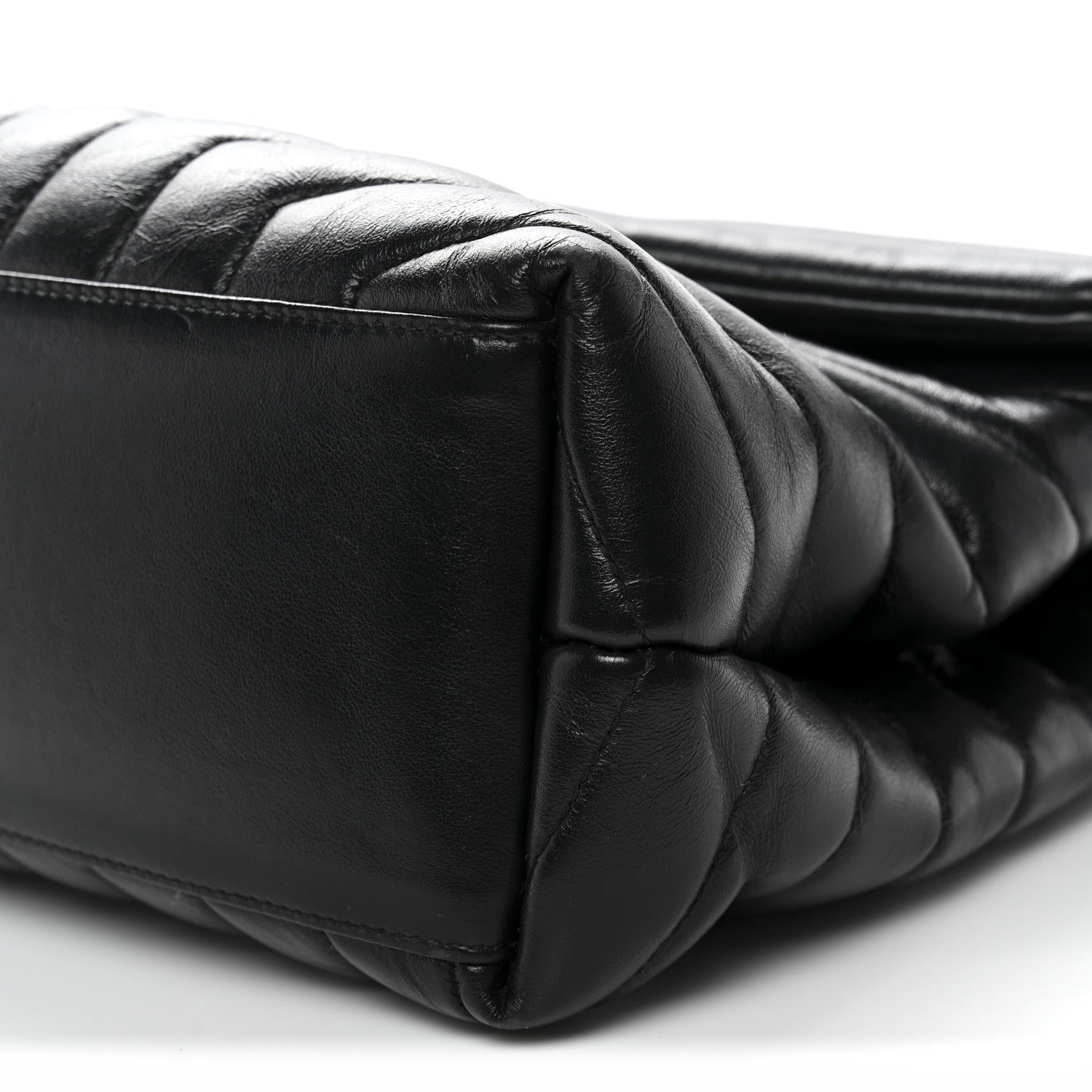 Saint Laurent Calfskin Y Quilted Monogram Medium Loulou Chain Satchel Black 10 of 16