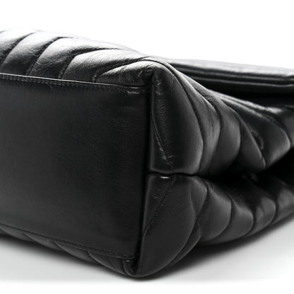 Saint Laurent Calfskin Y Quilted Monogram Medium Loulou Chain Satchel Black 10 of 16