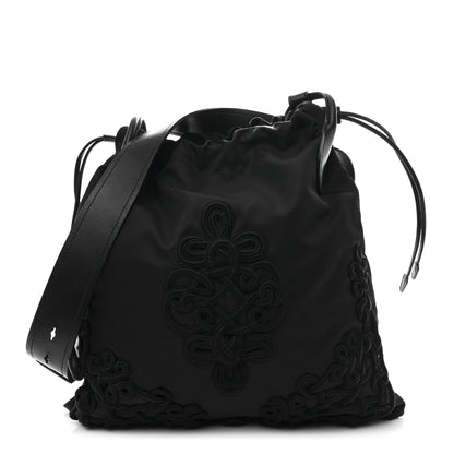 Prada Tessuto Nylon Passama Embroidered Bag Black 1 of 10