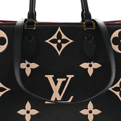 Louis Vuitton Empreinte Monogram Giant Onthego MM Black Beige 7 of 10