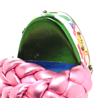 Christian Louboutin Metallic Nappa Crystal Floral Embellished Movida Brio Bloomy 130 Platform Pump 38.5 Multicolor 8 of 8