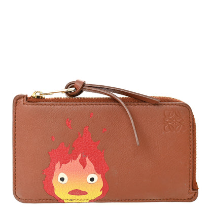 Loewe X HOWLS MOVING CASTLE Classic Calfskin Calcifer Coin Cardholder Rust 1 of 8