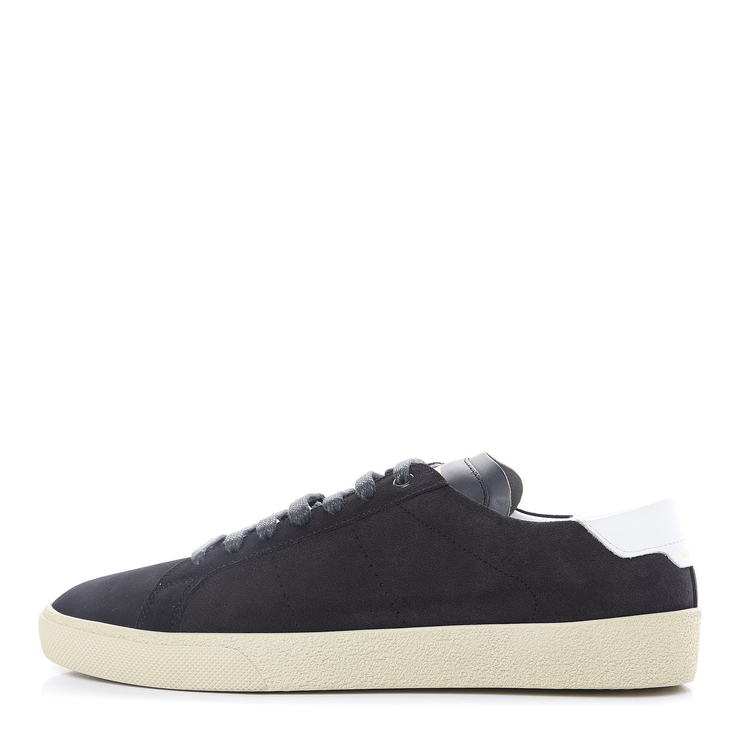 Saint Laurent Suede Mens Soho Court Classic Sneakers 40 Black Anthracite 1 of 9