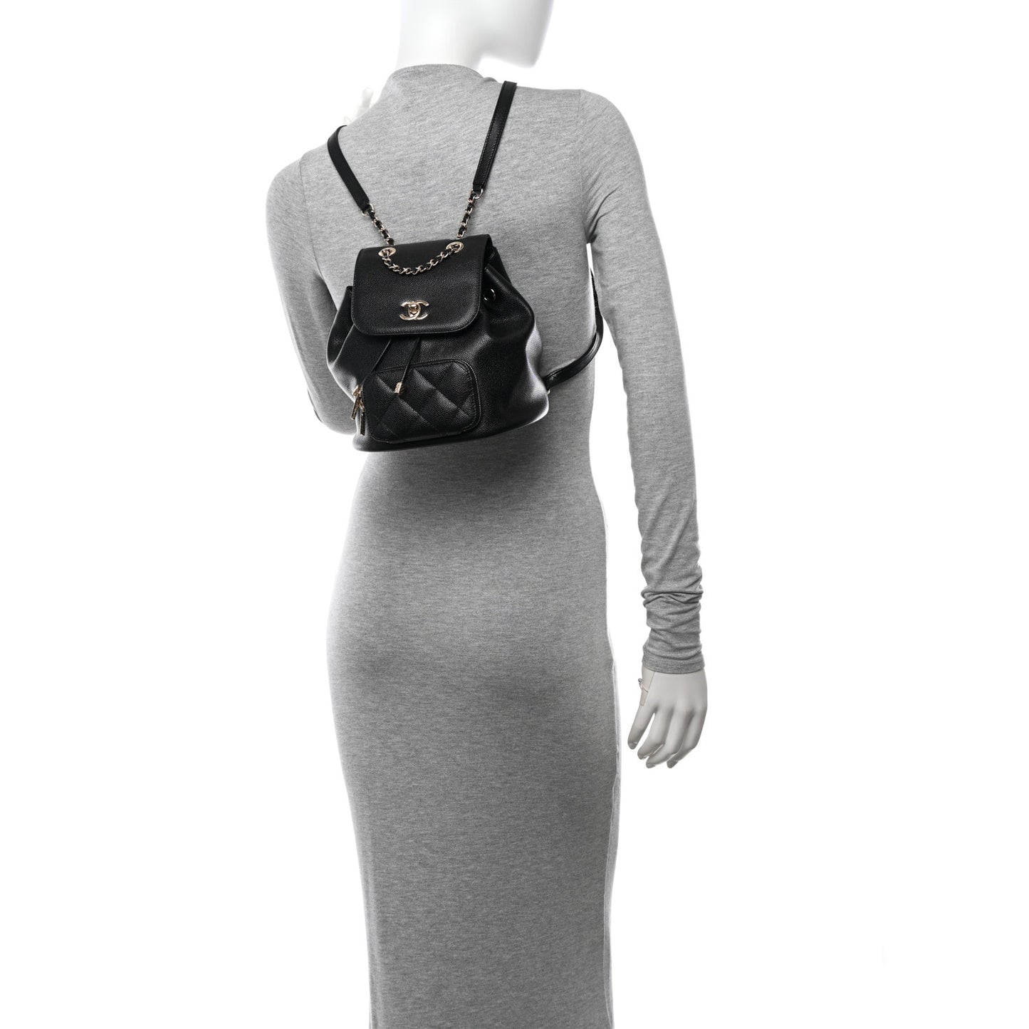 Caviar Quilted Mini Business Affinity Backpack Black
