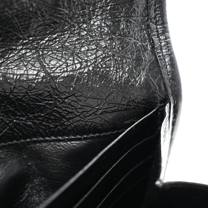 Saint Laurent Crinkled Calfskin Matelasse Monogram Niki Wallet Black 8 of 10