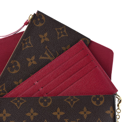 Louis Vuitton Monogram Pochette Felicie Chain Wallet Fuchsia 8 of 13