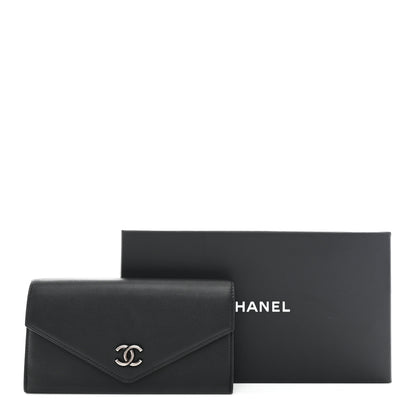 Chanel Caviar Envelope Long Wallet Black 10 of 10