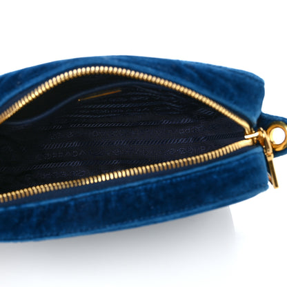 Prada Velluto Zip Top Chain Shoulder Bag 4 of 7