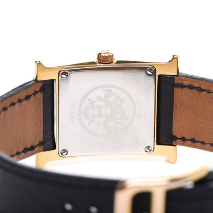 Hermes Stainless Steel Courchevel 21mm Heure H Hour Quartz Watch Noir 5 of 8