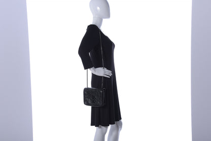 Saint Laurent Crinkled Calfskin Matelasse Monogram Niki Chain Wallet Black 2 of 10