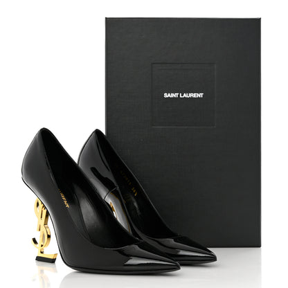 Saint Laurent Patent Opyum 110 Pumps 36.5 Black Gold 9 of 9