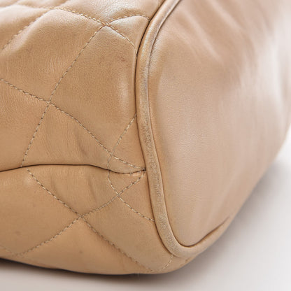Chanel Lambskin Quilted Shoulder Bag Beige 10 of 21