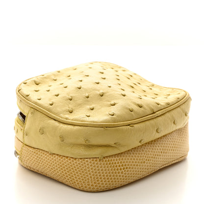 The Row Ostrich Lizard Mini Twin Crossbody Bag Yellow 4 of 10