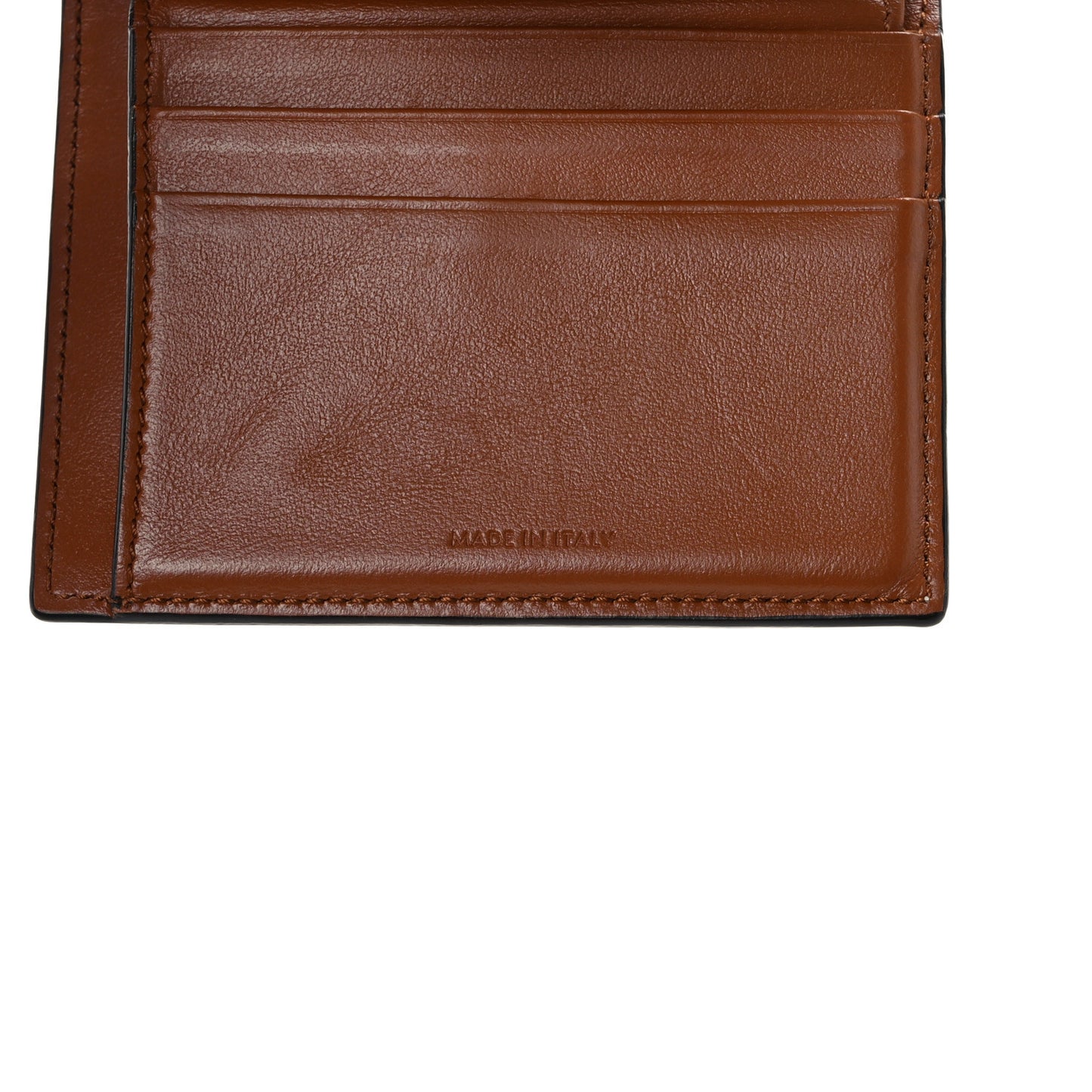 Textile Calfskin Small Triomphe Wallet Natural Tan