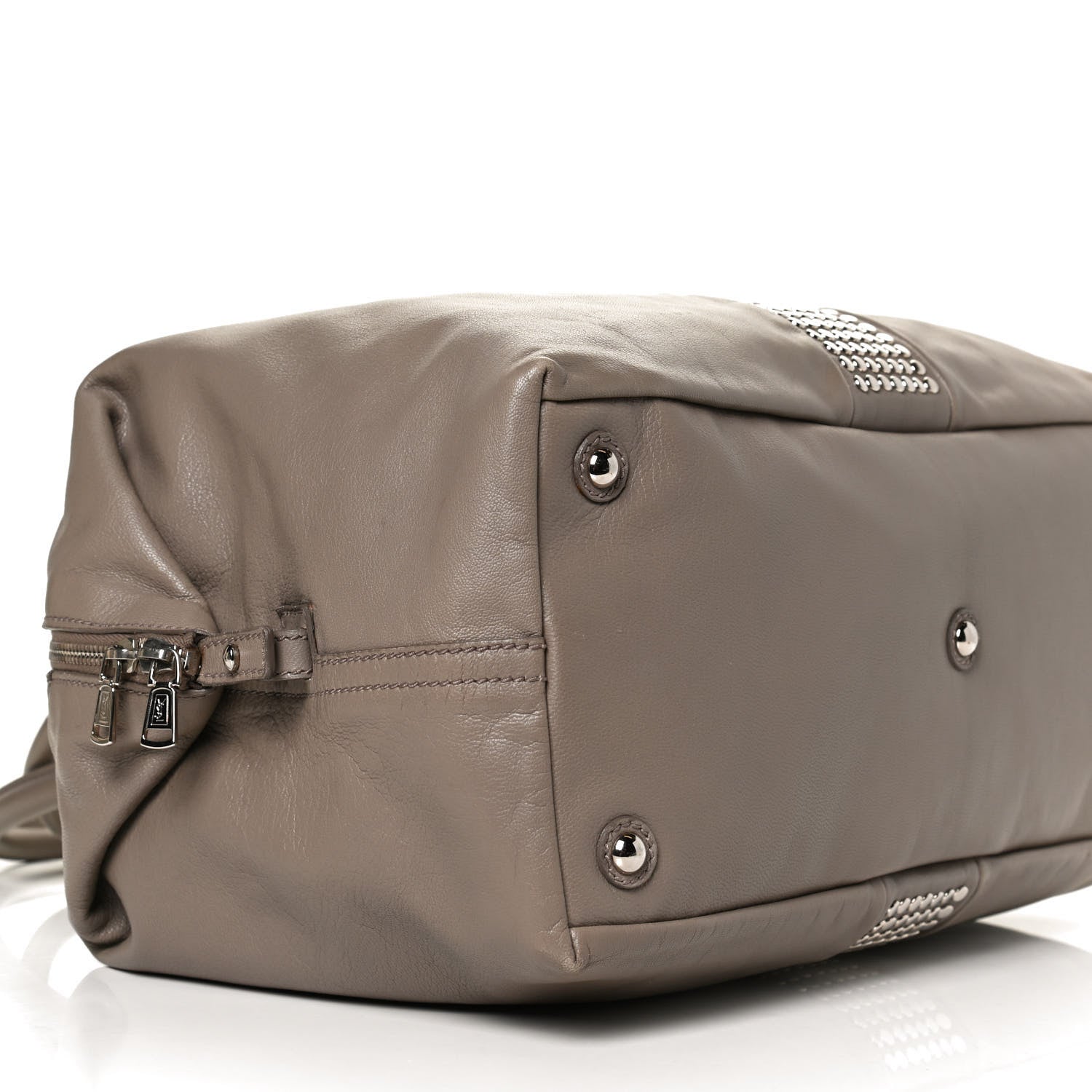 Saint Laurent Calfskin Studded Easy Sac Taupe 9 of 14