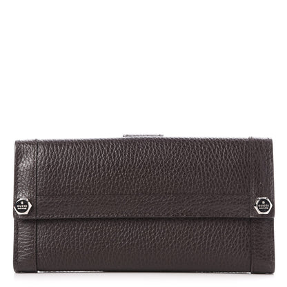 Gucci Calfskin Continental Charmy Wallet Dark Brown 1 of 8
