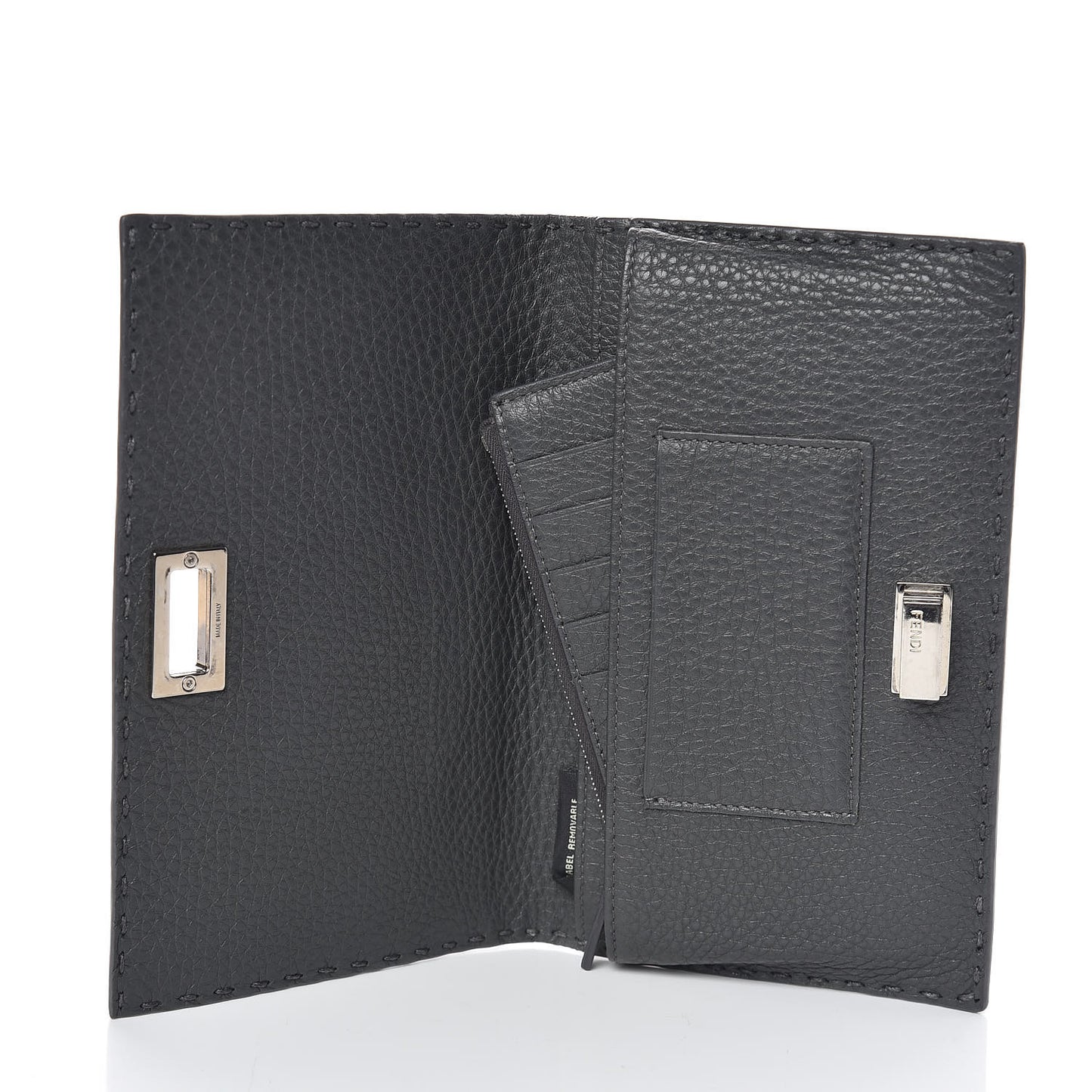 Cuoio Romano Selleria Mini Peekaboo Clutch Wallet Asfalto