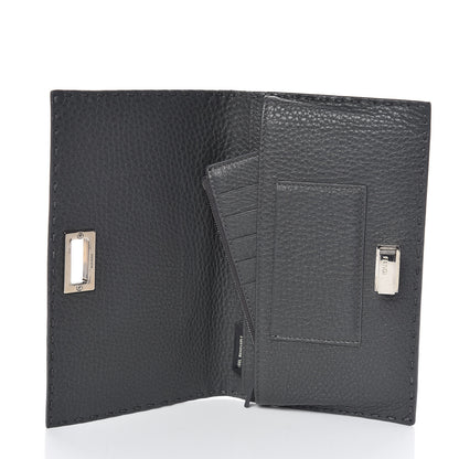 Fendi Cuoio Romano Selleria Mini Peekaboo Clutch Wallet Asfalto 6 of 11