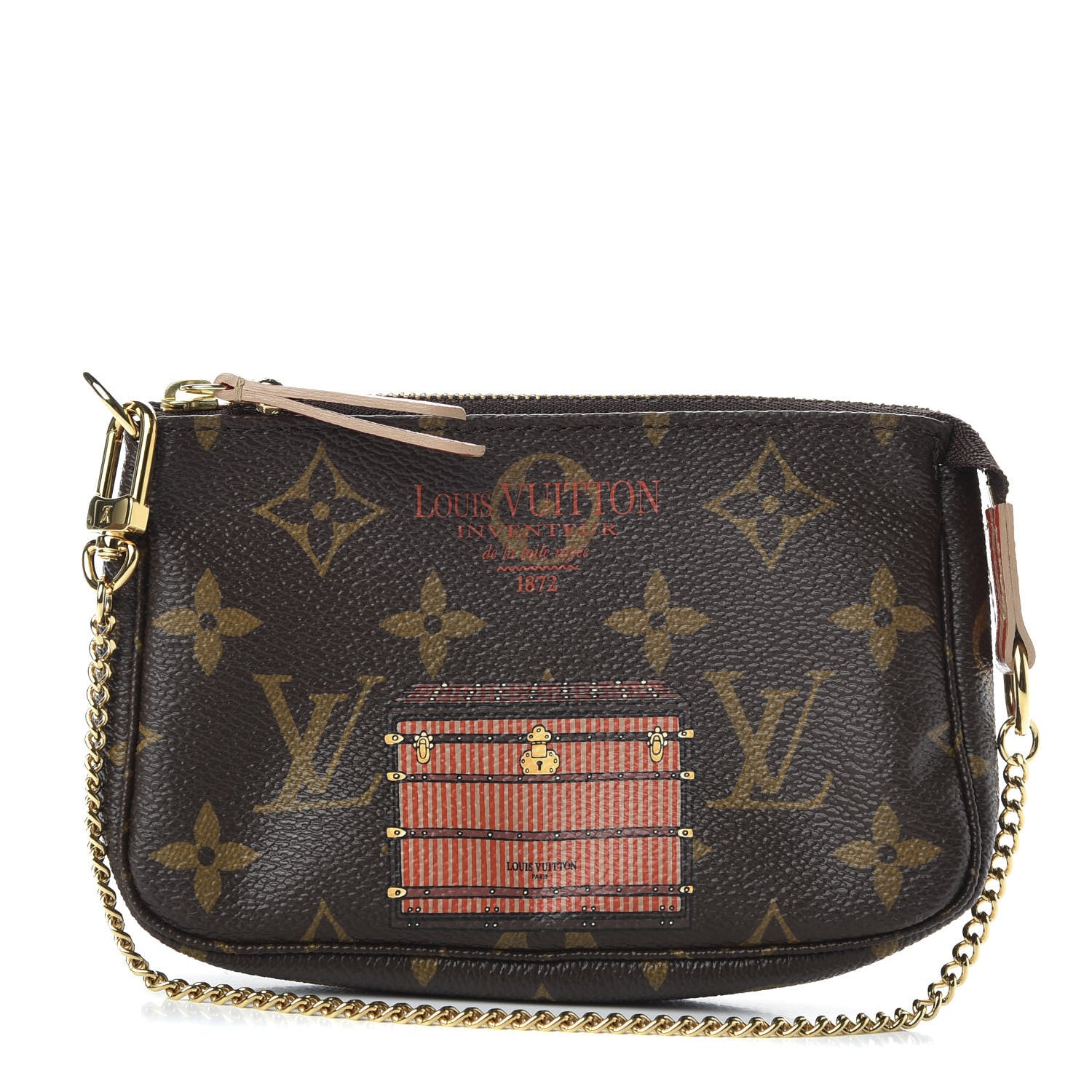 Louis Vuitton Monogram Trunks and Locks Mini Pochette Accessories 1 of 9