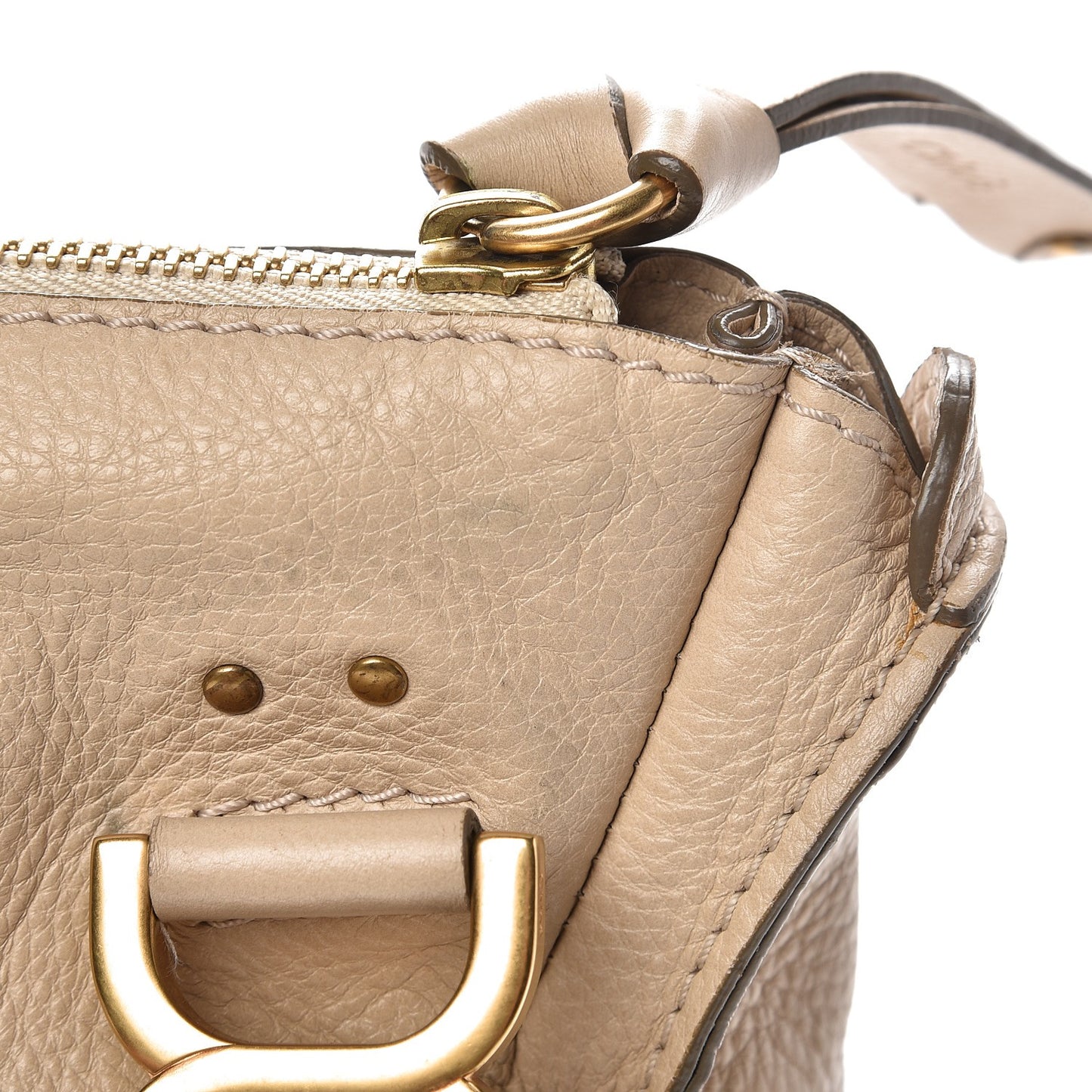 Calfskin Medium Marcie Satchel Angora Beige