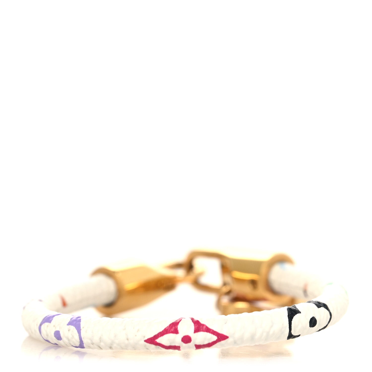Louis Vuitton Monogram Multicolor Luck It Bracelet White 3 of 5