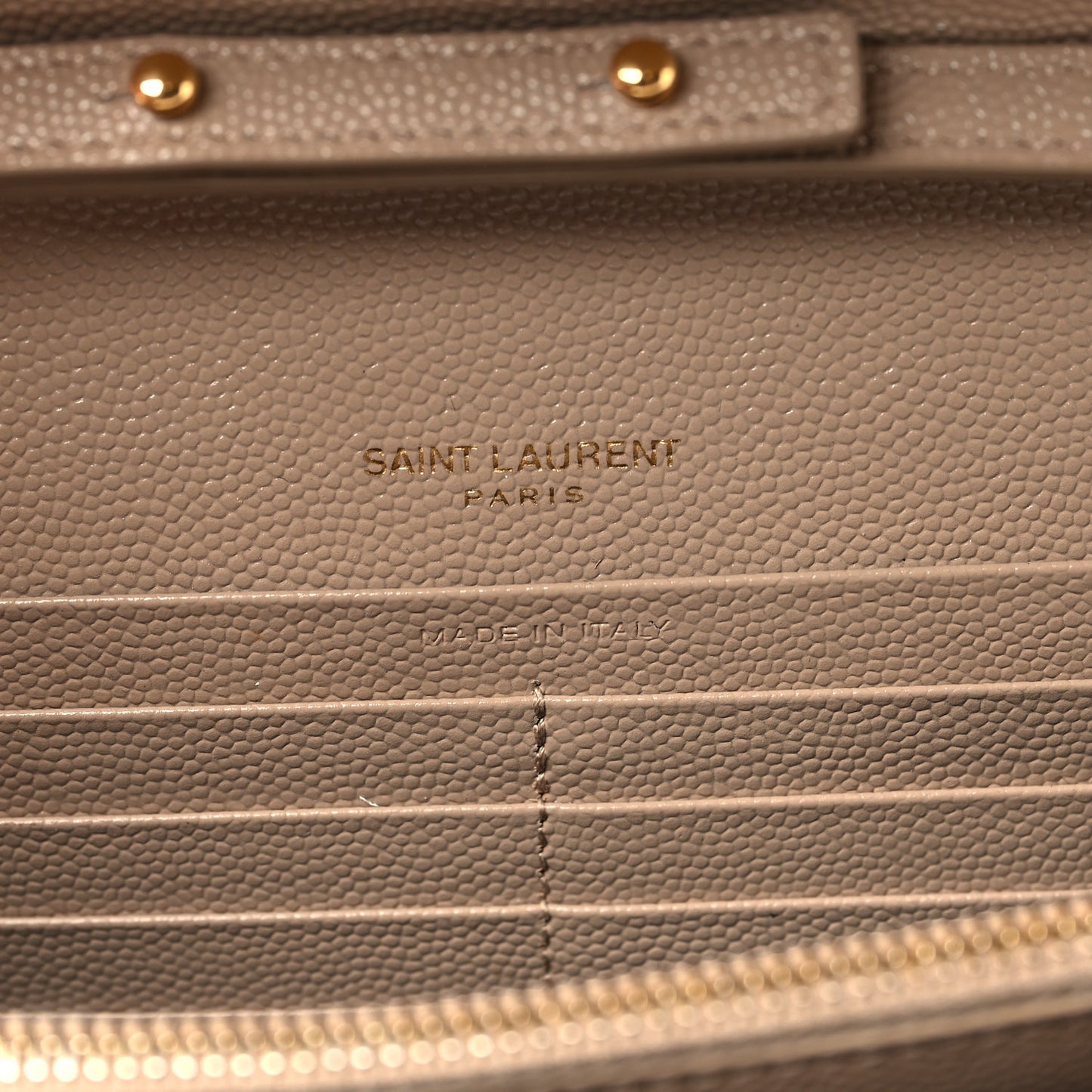 Grain De Poudre Mixed Matelasse Triquilt Monogram Chain Wallet Dark Beige